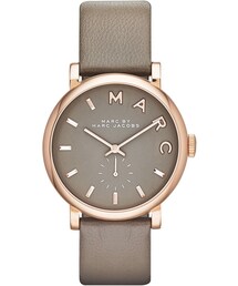 Marc by Marc Jacobs | MARC by Marc Jacobs Baker Analog Watch with Leather Strap, Golden/Gray(アナログ腕時計)