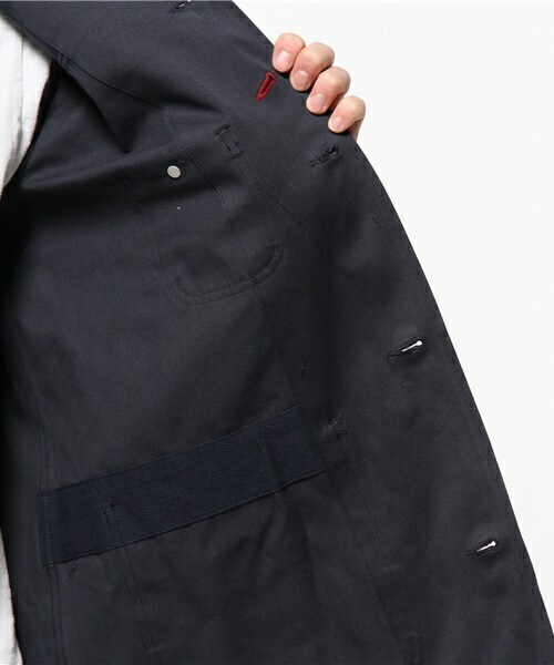 Johnbull Private labo（ジョンブルプライベートラボ）の「ワークコート（ステンカラーコート・メンズ・カーキ/ネイビー・SMALL/MEDIUM/LARGE）」の12枚目の写真
