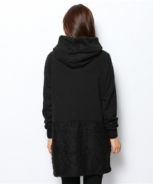 gomme（ゴム）の「フロントカバーロングパーカー（パーカー）」 - WEAR