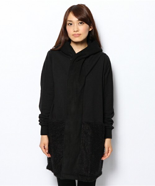 gomme（ゴム）の「フロントカバーロングパーカー（パーカー）」 - WEAR