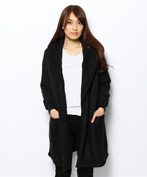 gomme（ゴム）の「フロントカバーロングパーカー（パーカー）」 - WEAR