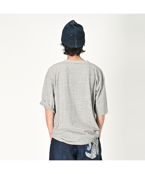 フォーティファイブアール 45R WAIWAI ホットドックべタッチプリントの90845星Tシャツ 半袖カットソー グレー サイズ：0 45R(フォーティファイブアール) WAIWAI ホットドックべタッチ