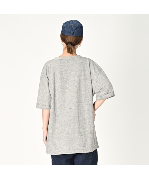フォーティファイブアール 45R WAIWAI ホットドックべタッチプリントの90845星Tシャツ 半袖カットソー グレー サイズ：0 45R（フォーティファイブアール）の「WAIWAI ホットドックべ