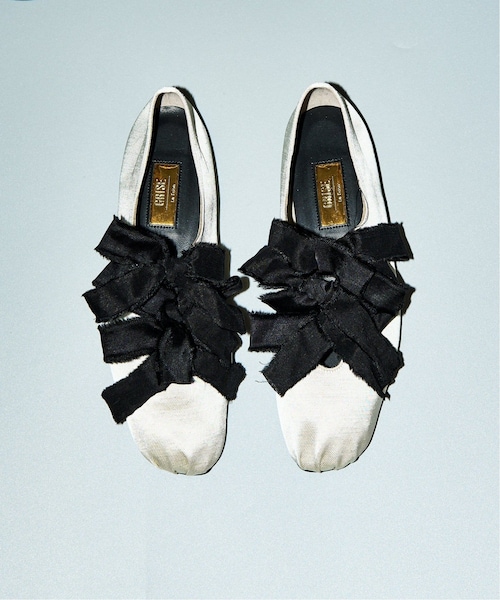 LE TALON（ルタロン）の「《予約》GRISEサテンリボンバレリーナ