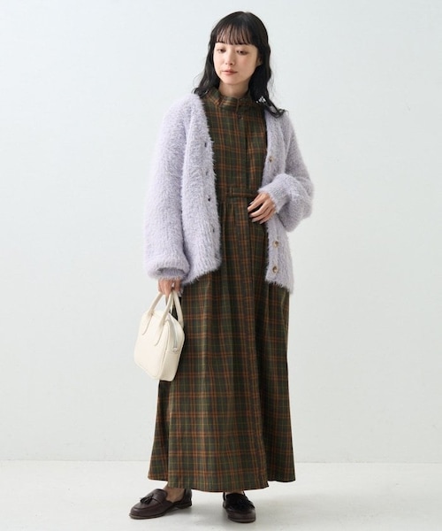 FREAK'S STORE（フリークスストア）の「【送料無料】フェザーヤーン ニット カーディガン【予約商品】（その他・レディース・オフホワイト/ベージュ/パープル・FREE）」の21枚目の写真