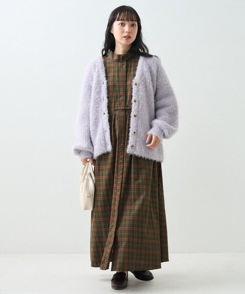 FREAK'S STORE（フリークスストア）の「【送料無料】フェザーヤーン ニット カーディガン【予約商品】（その他・レディース・オフホワイト/ベージュ/パープル・FREE）」の19枚目の写真