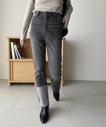 CAPRICIEUX LE'MAGE | アシメロールアップデニム(デニムパンツ)