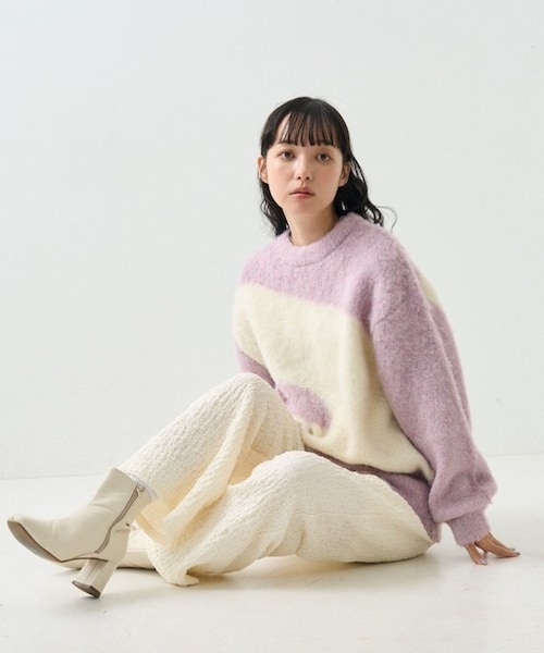 FREAK'S STORE（フリークスストア）の「【送料無料】マーブル ブークレ シャギープルオーバー【予約商品】（その他・レディース・ベージュ/ピンク/ブルーグリーン・FREE）」の13枚目の写真