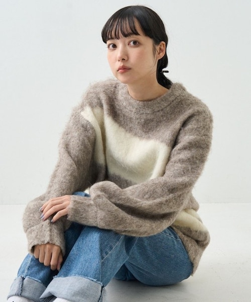 FREAK'S STORE（フリークスストア）の「【送料無料】マーブル ブークレ シャギープルオーバー【予約商品】（その他・レディース・ベージュ/ピンク/ブルーグリーン・FREE）」の11枚目の写真