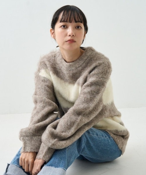 FREAK'S STORE（フリークスストア）の「【送料無料】マーブル ブークレ シャギープルオーバー【予約商品】（その他・レディース・ベージュ/ピンク/ブルーグリーン・FREE）」の10枚目の写真