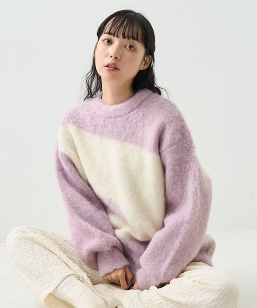 FREAK'S STORE（フリークスストア）の「【送料無料】マーブル ブークレ シャギープルオーバー【予約商品】（その他・レディース・ベージュ/ピンク/ブルーグリーン・FREE）」の14枚目の写真