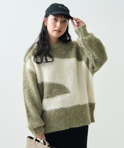 FREAK'S STORE（フリークスストア）の「【送料無料】マーブル ブークレ シャギープルオーバー【予約商品】（その他・レディース・ベージュ/ピンク/ブルーグリーン・FREE）」の7枚目の写真