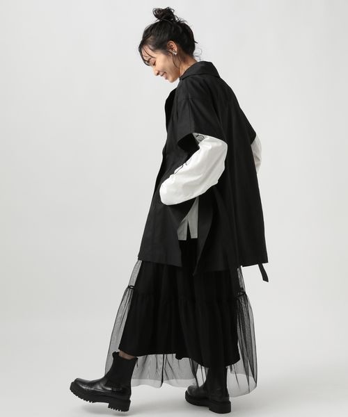 BAYFLOW（ベイフロー）の「チュールティアードスカート（スカート・レディース・オフホワイト11/スモークグレー16/ブラック19・F）」の19枚目の写真