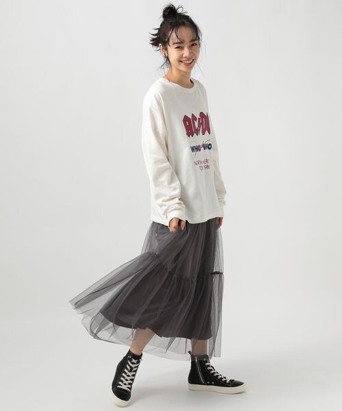 BAYFLOW（ベイフロー）の「チュールティアードスカート（スカート・レディース・オフホワイト11/スモークグレー16/ブラック19・F）」の16枚目の写真
