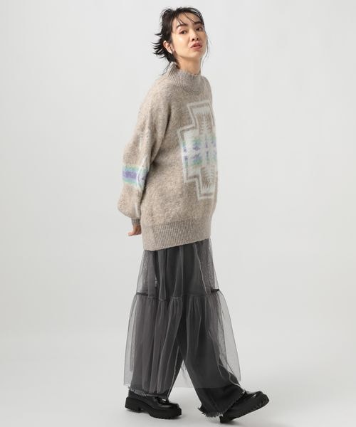 BAYFLOW（ベイフロー）の「チュールティアードスカート（スカート・レディース・オフホワイト11/スモークグレー16/ブラック19・F）」の13枚目の写真