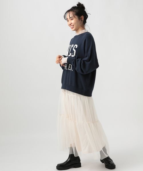 BAYFLOW（ベイフロー）の「チュールティアードスカート（スカート・レディース・オフホワイト11/スモークグレー16/ブラック19・F）」の8枚目の写真