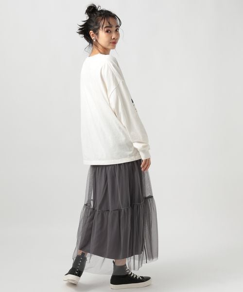 BAYFLOW（ベイフロー）の「チュールティアードスカート（スカート・レディース・オフホワイト11/スモークグレー16/ブラック19・F）」の14枚目の写真