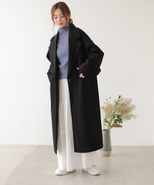 PICONE コットン フロントファスナー カーディガン レッド 40