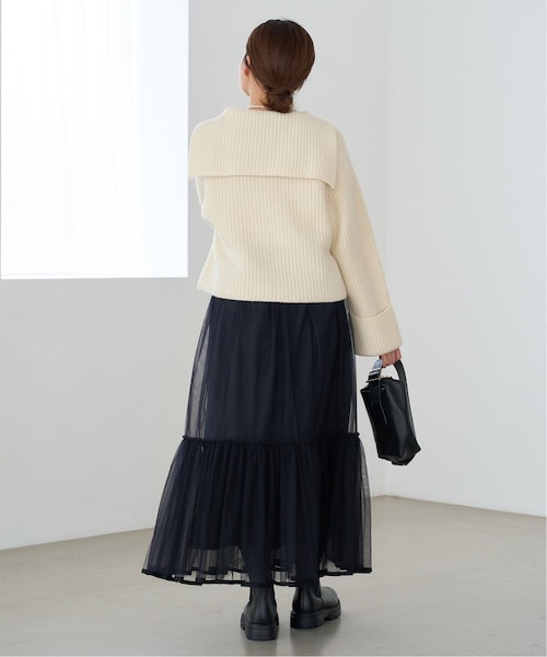 新品 IENA イエナ リボンチュチュスカート 36 ブラック 黒 IENA（イエナ）の「リボンチュチュスカート（スカート）」 - WEAR
