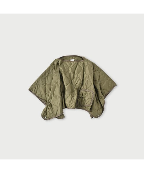 45R ′23AW 丈夫な ナイロンリップのキルトポンチョ 45rpm