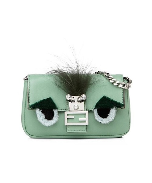 FENDI（フェンディ）の「Fendi 'Micro Monster' Leather & Genuine Mink Fur Baguette（バッグ・レディース・Azalea/ Plum/Green Water/ Caper/White/ Nirvana）」の6枚目の写真