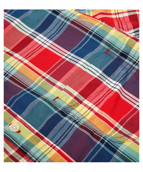 grn(ジーアールエヌ)の「對色格紋襯衫(その他・メンズ・紅/藍・S/M/L)」の4枚目の写真