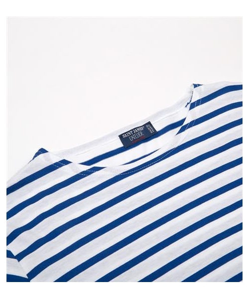 SAINT JAMES(セントジェームス)の「Fujin x SaintJames Minquiers 10長袖條T(その他・メンズ・藍白・XS/S/M)」の3枚目の写真