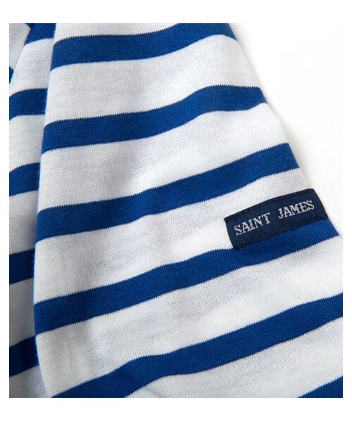 SAINT JAMES(セントジェームス)の「Fujin x SaintJames Minquiers 10長袖條T(その他・メンズ・藍白・XS/S/M)」の6枚目の写真