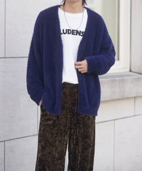 COLONY 2139（コロニートゥーワンスリーナイン）の「【9.9(土)12:00販売開始】テックシャギーカーディガン（カーディガン/ボレロ・メンズ・ブラック/イエロー/パープル・M/L）」の2枚目の写真