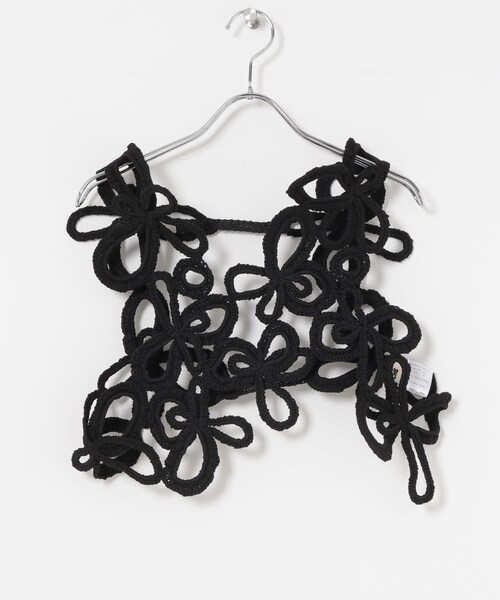 トップス RUMCHE Flower Bond Yarn Harness / black RUMCHE（ラムシェ）の「RUMCHE Flower Bond Yarn Harness（）」 - WEAR