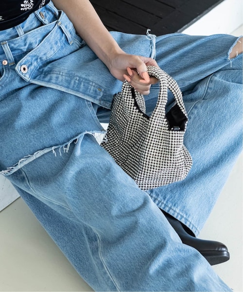 U by SPICK&SPAN(ユーバイスピックアンドスパン)の「≪追加予約≫ Rihann Mini Handle Bag3(バッグ・シルバー/(093)/フリー/在庫あり)」の1枚目の写真