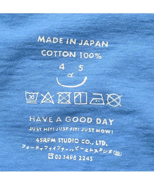 45R（フォーティファイブアール）の「でこぼこ天竺の908アウターT
