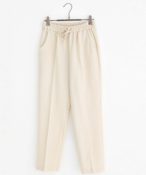 DHOLIC（ディーホリック）の「ウエスト紐ストレートイージーパンツ（その他パンツ・レディース・ブルートーン/アイボリー/ブラック/サーモンピンク/グレー/ワイン・free）」の2枚目の写真