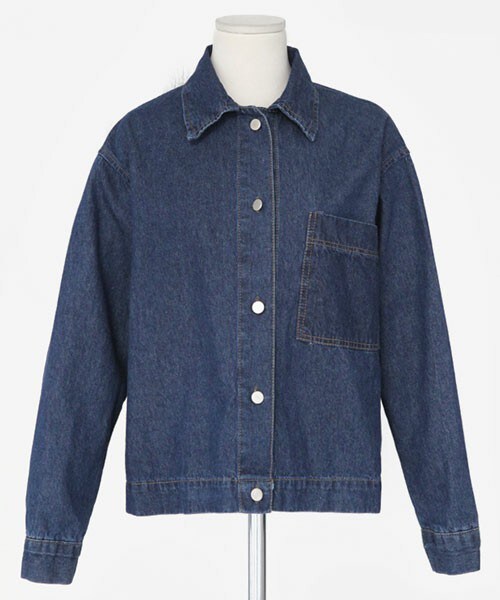 DHOLIC（ディーホリック）の「2colorブルーデニムシャツ（シャツ/ブラウス・レディース・ライトブルーデニム/ディープブルーデニム・FREE）」の2枚目の写真