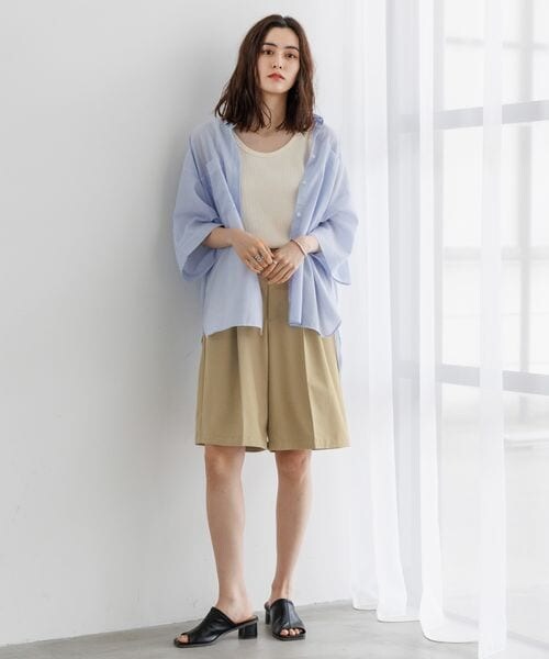 LEPSIM（レプシィム）の「タックハーフパンツ（パンツ・オフホワイト05/ブラック09/ベージュ52・FREE SIZE）」の11枚目の写真