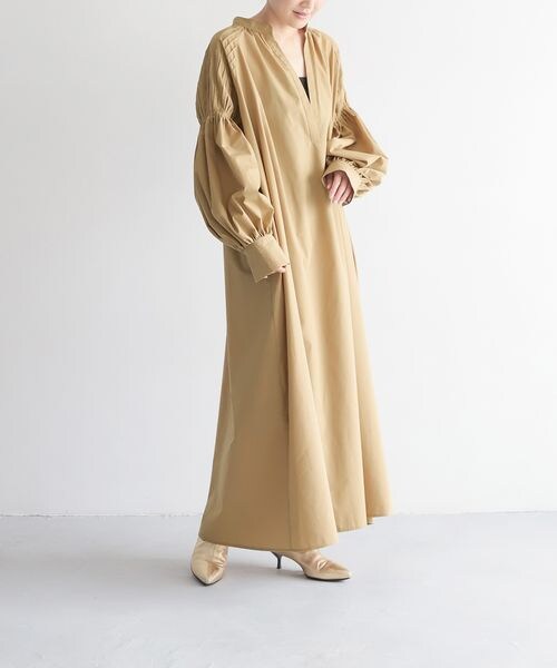 LEPSIM レプシィム　シャーリングVワンピース ライトグリーン LEPSIM（レプシィム）の「袖シャーリングワンピース（）」 - WEAR