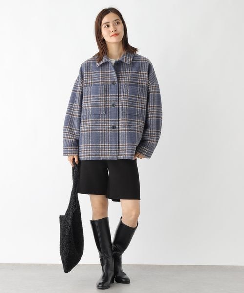 【新品未使用】 LEPSIM チェック柄ジャケット LEPSIM（レプシィム）の「チェックオーバーシャツジャケット