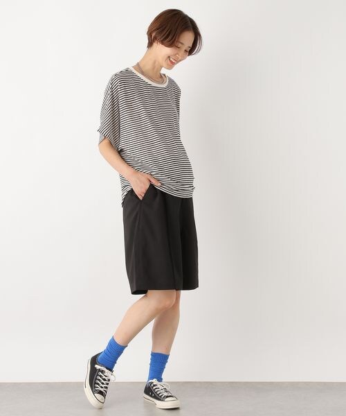 LEPSIM(レプシィム)の「マタニティ/リネンライクタックハーフパンツ(その他・レディース・ブラック09/ベージュ52・FREE SIZE)」の8枚目の写真