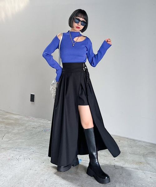 PAGEBOY(ページボーイ)の「ピッタミニカットアウトTOPS(トップス・オフホワイト05/ブラック09/ブルー85・F)」の20枚目の写真