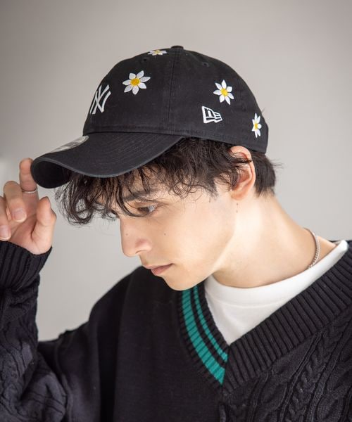 専用RAGEBLUEレイジブルー　NEW ERAニューエラ　フラワー刺繍キャップ RAGEBLUE｜【NEW ERA/ニューエラ】別注/フラワー刺繍キャップ