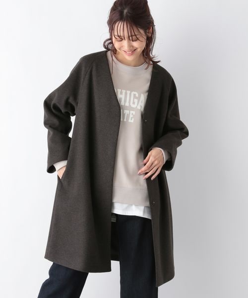 びーる！値下げしました！Laboratory workノーカラーコート GLOBAL WORK（グローバルワーク）の「軽やかストレッチノー