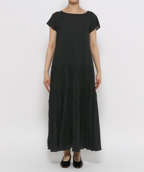 LEPSIM(レプシィム)の「クリンクル切り替えフレンチスリーブワンピース(ワンピース/ドレス・ブラック09/ピンク23/オリーブ74・FREE SIZE)」の9枚目の写真