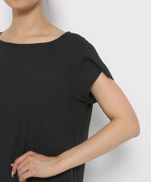 LEPSIM(レプシィム)の「クリンクル切り替えフレンチスリーブワンピース(ワンピース/ドレス・ブラック09/ピンク23/オリーブ74・FREE SIZE)」の13枚目の写真