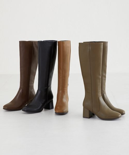 スクエアトゥヒールロングブーツ/31503