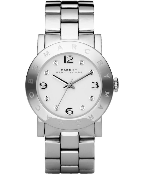 Marc by Marc Jacobs(マークバイマークジェイコブス)の「MARC by Marc Jacobs Amy Crystal Analog Watch with Bracelet, Stainless/White(アナログ腕時計・レディース・SILVER)」の1枚目の写真