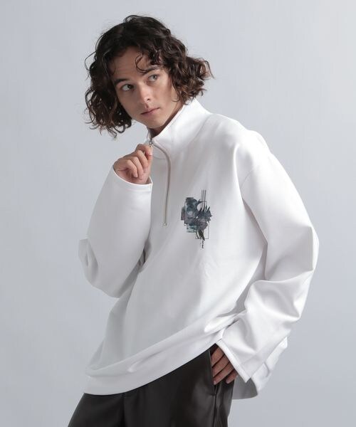 HARE ZIPラインハーフZIPスウェット【当日発送】 HARE（ハレ）の「スウェードライクハーフZIP(HARE)（スウェット