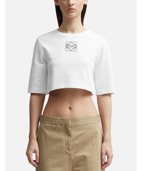 LOEWE（ロエベ）の「Anagram Cropped T-shirt（）」 - WEAR