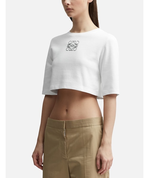 LOEWE（ロエベ）の「Anagram Cropped T-shirt（）」 - WEAR