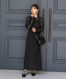 OLIVE des OLIVE 後ろリボンドッキングワンピース OLIVE des ドレス 「手洗い可能/オケージョン対応」後ろリボン
