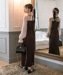 OLIVE des OLIVE オリーブデオリーブ ボウタイドッキングワンピ 3WAY/着痩せ◎】ボウタイドッキングワンピ | OLIVE des OLIVE